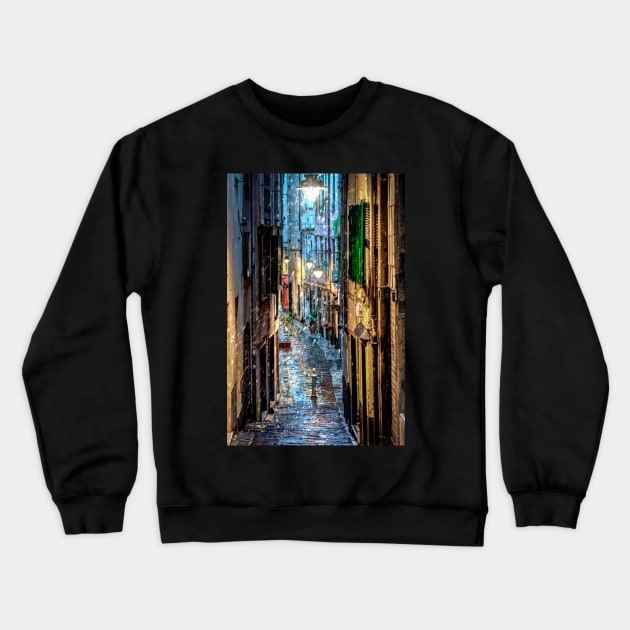 historic center of Genoa Crewneck Sweatshirt by oreundici